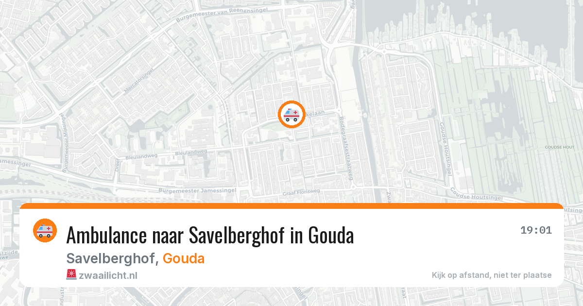 Ambulance naar Savelberghof in Gouda — 12 aug 2026