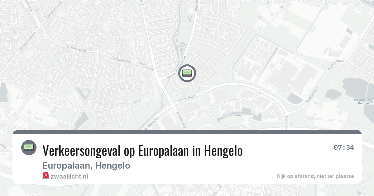 Verkeersongeval op Europalaan in Hengelo — 6 mrt 2026