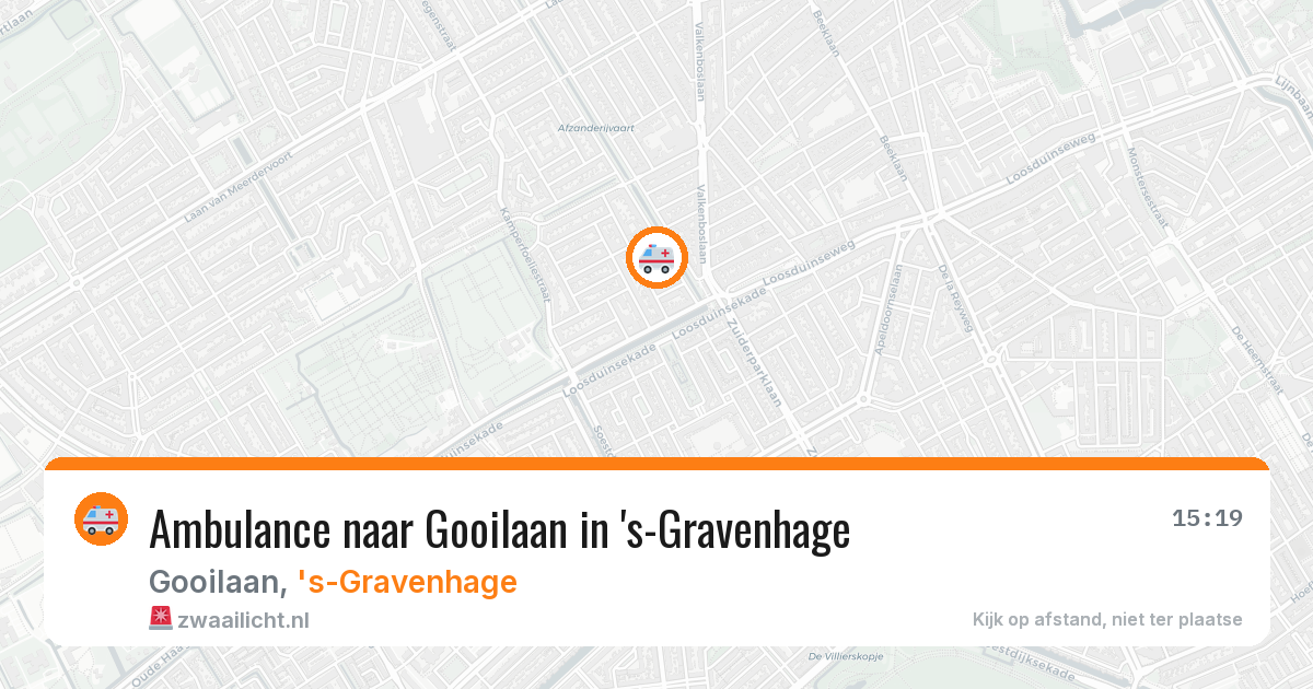 Ambulance naar Gooilaan in 's-Gravenhage — 7 jun 2026