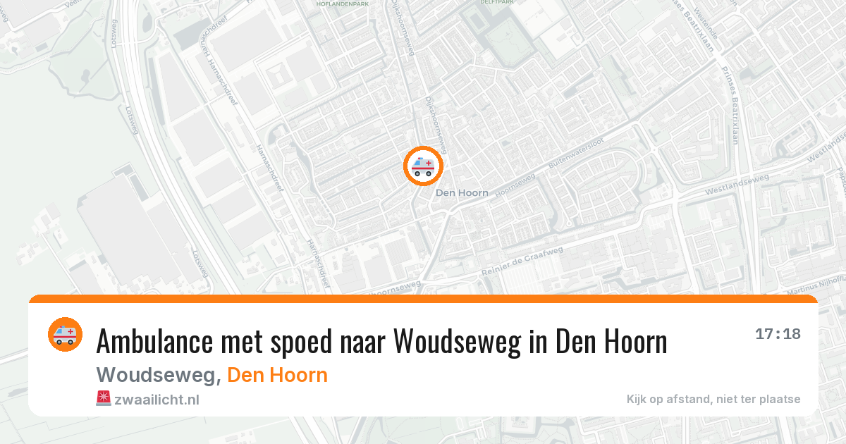 Ambulance met spoed naar Woudseweg in Den Hoorn — 30 mei 2026