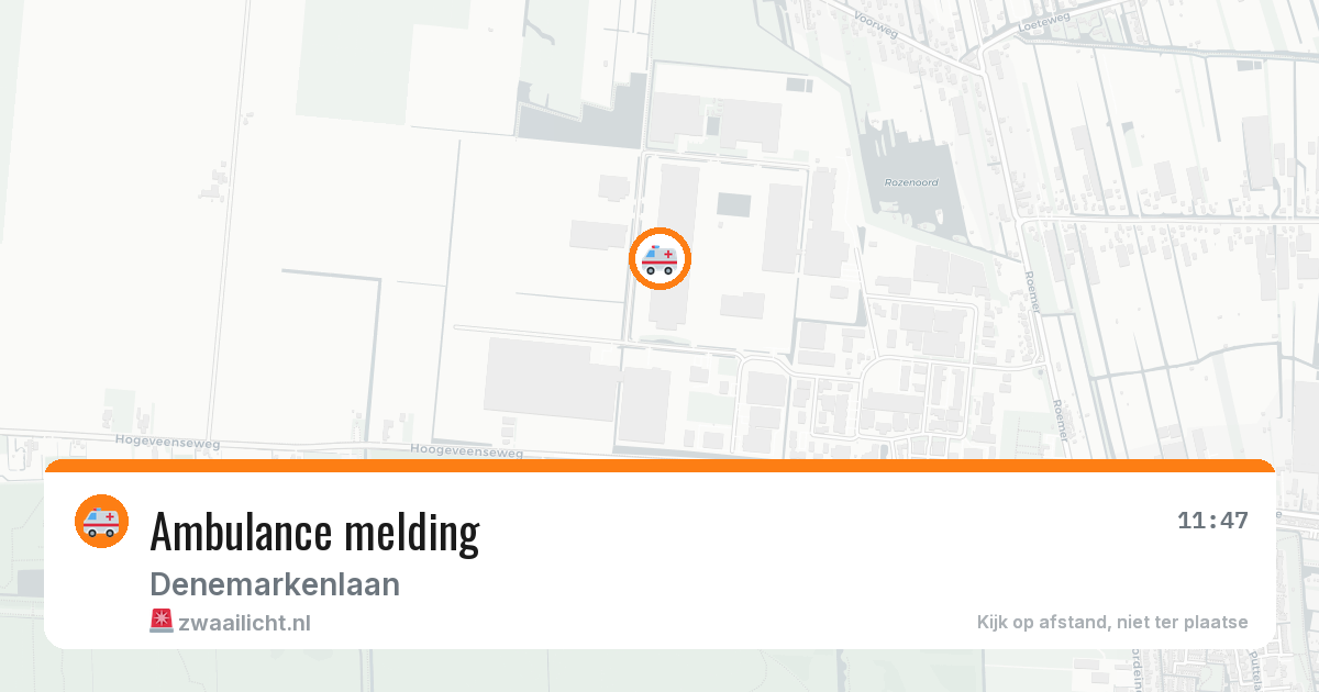 Ambulance melding — 29 jan 2026