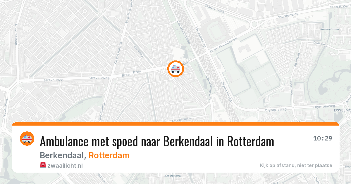 Ambulance met spoed naar Berkendaal in Rotterdam — 6 aug 2026