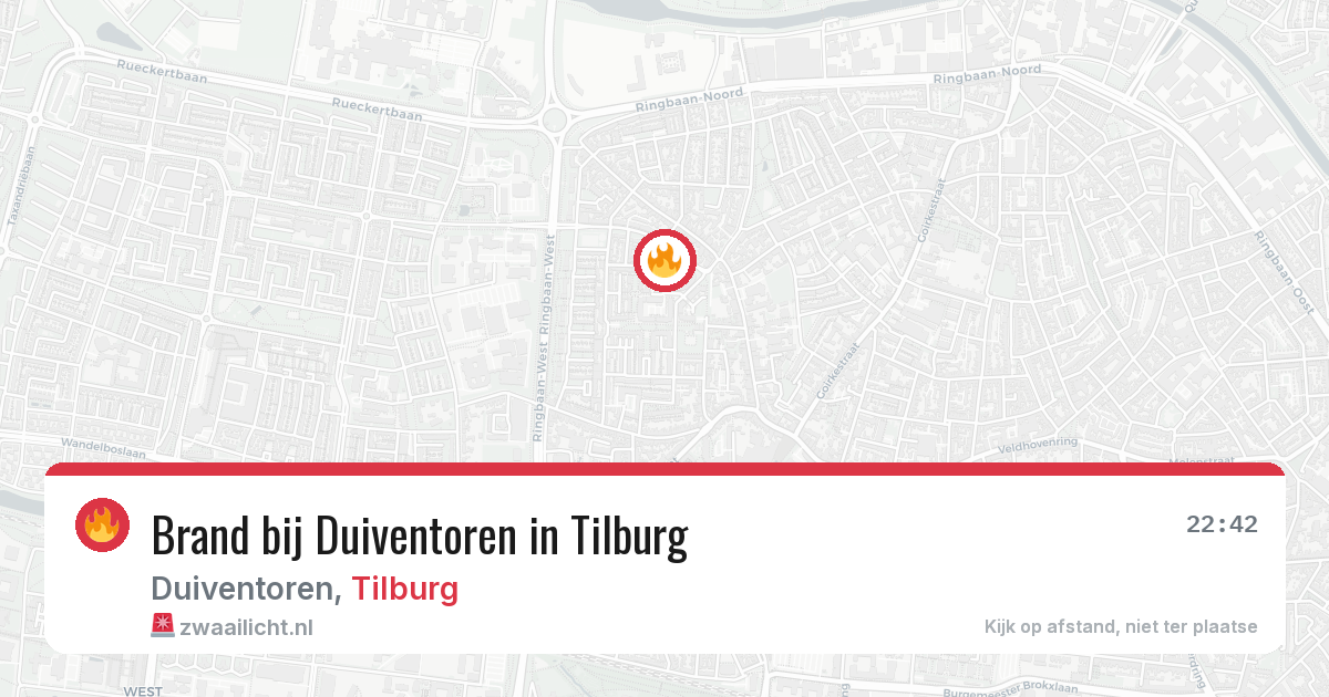 Brand bij Duiventoren in Tilburg — 3 jul 2026