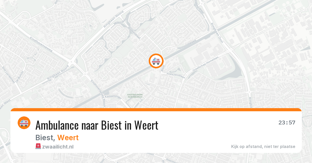 Ambulance naar Biest in Weert — 17 apr 2026