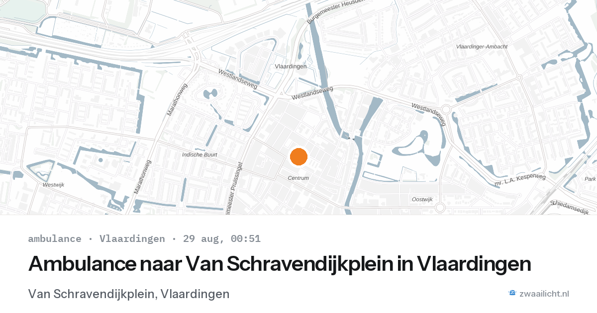 Ambulance naar Van Schravendijkplein in Vlaardingen — 28 aug 2026