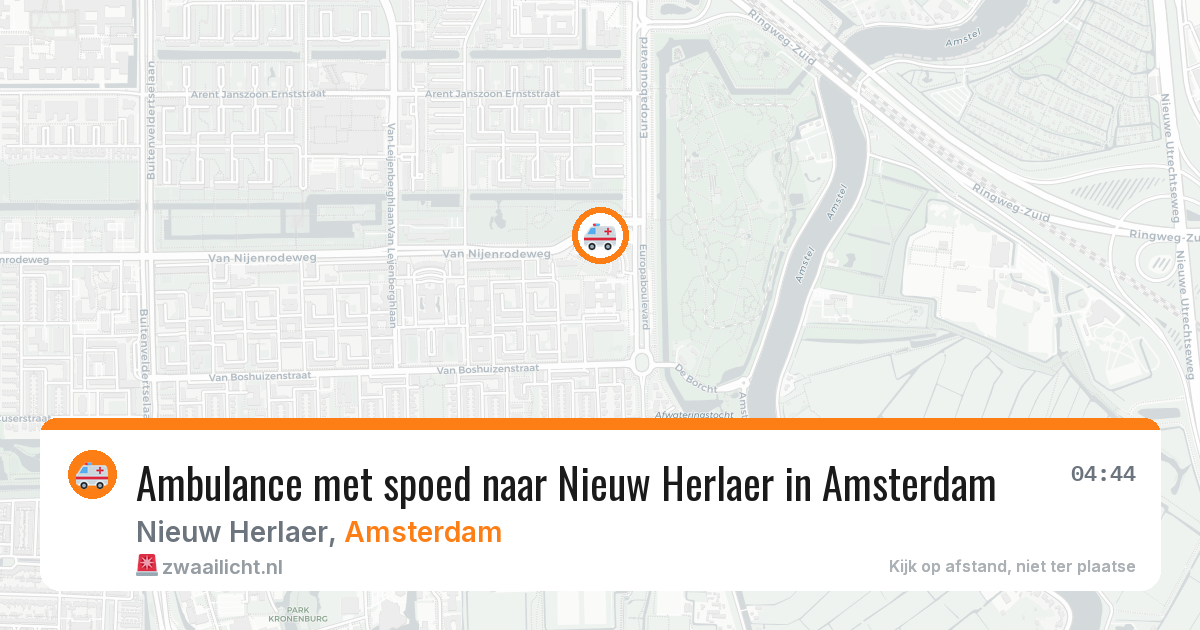 Ambulance met spoed naar Nieuw Herlaer in Amsterdam — 4 apr 2026