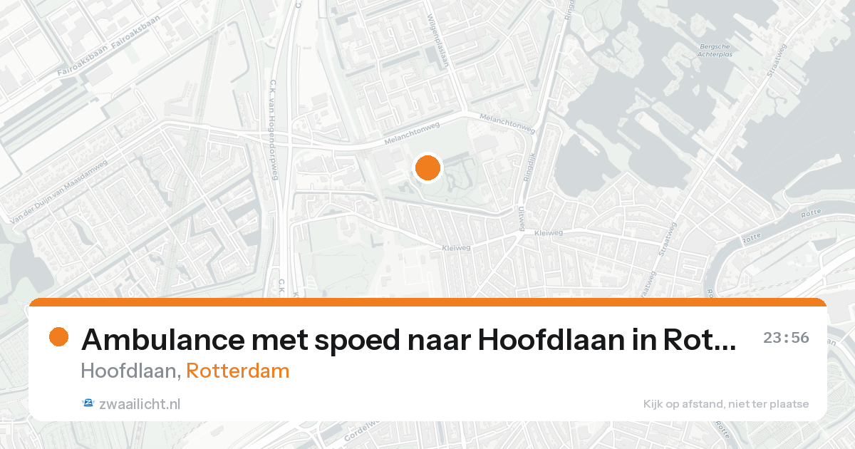 Ambulance met spoed naar Hoofdlaan in Rotterdam — 22 aug 2026