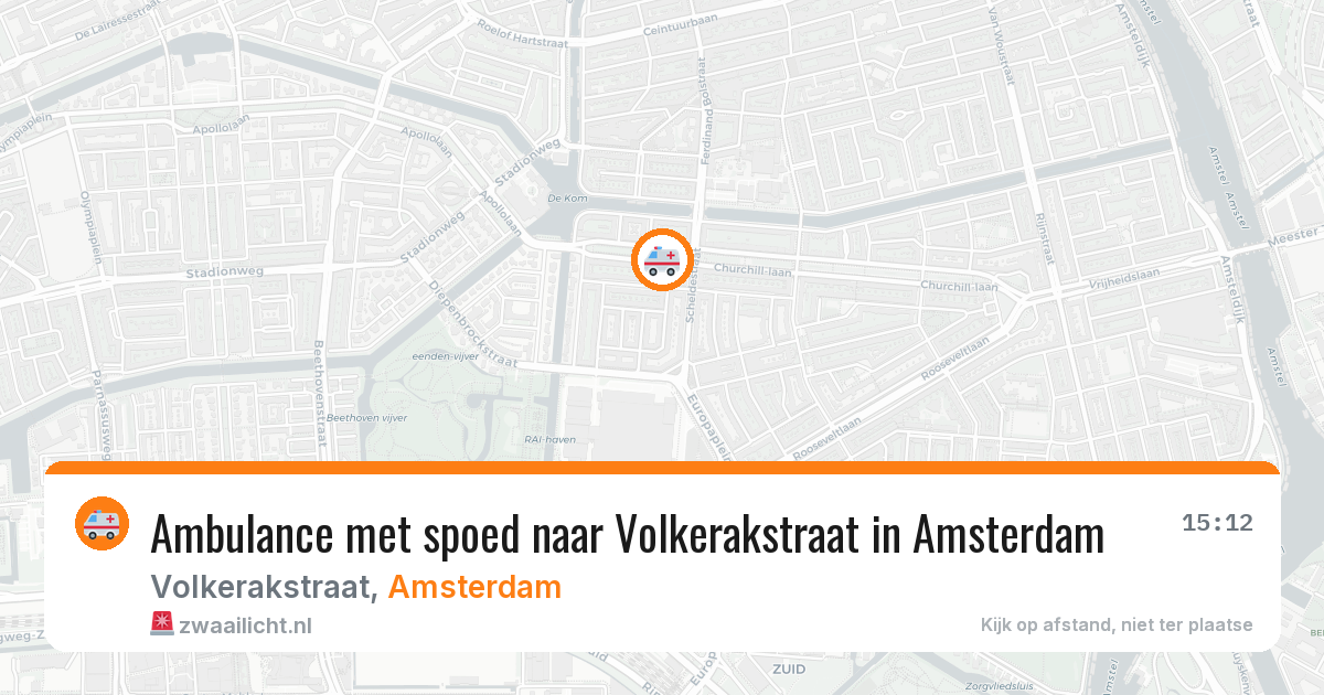 Ambulance met spoed naar Volkerakstraat in Amsterdam — 11 jun 2026