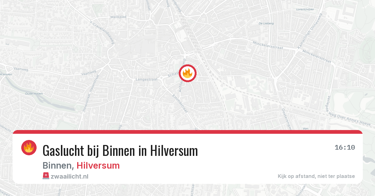 Gaslucht bij Binnen in Hilversum — 22 mei 2026