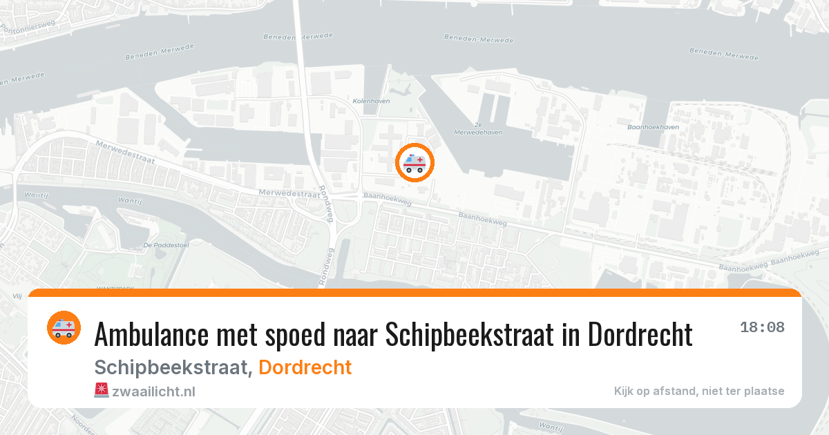 Ambulance met spoed naar Schipbeekstraat in Dordrecht — 31 mei 2026