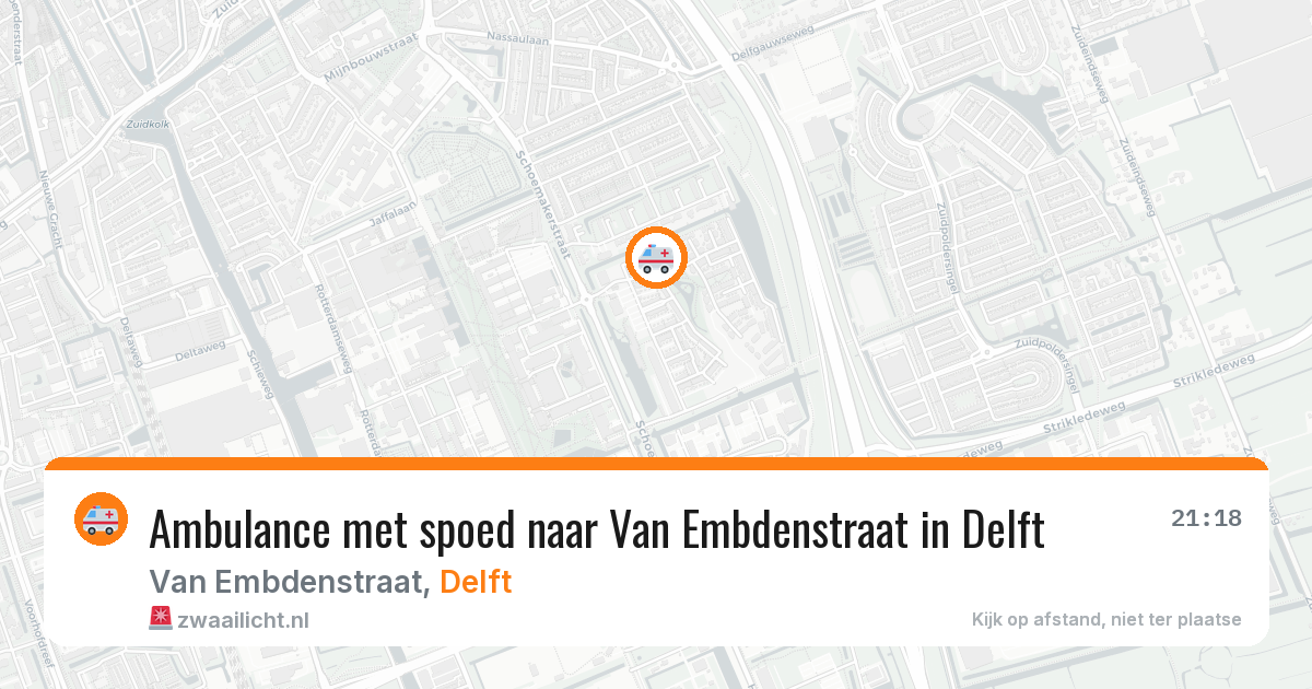 Ambulance met spoed naar Van Embdenstraat in Delft — 12 apr 2026
