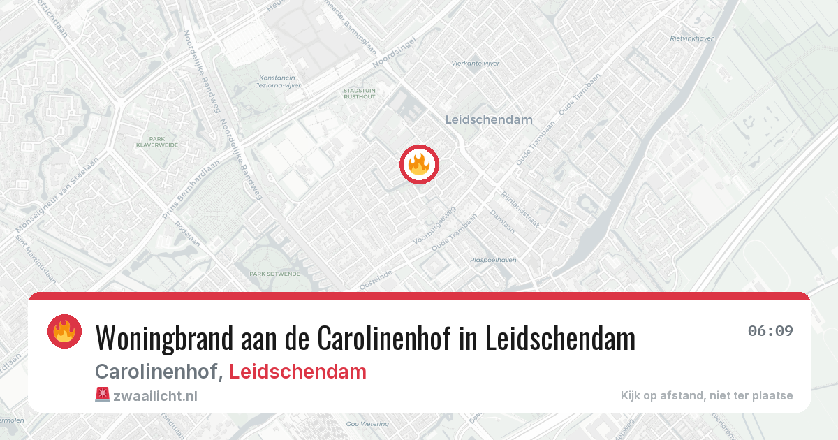 Woningbrand aan de Carolinenhof in Leidschendam — 20 jun 2026