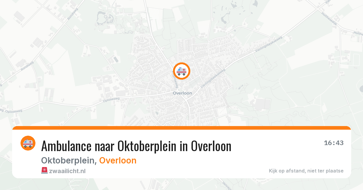 Ambulance naar Oktoberplein in Overloon — 4 aug 2026