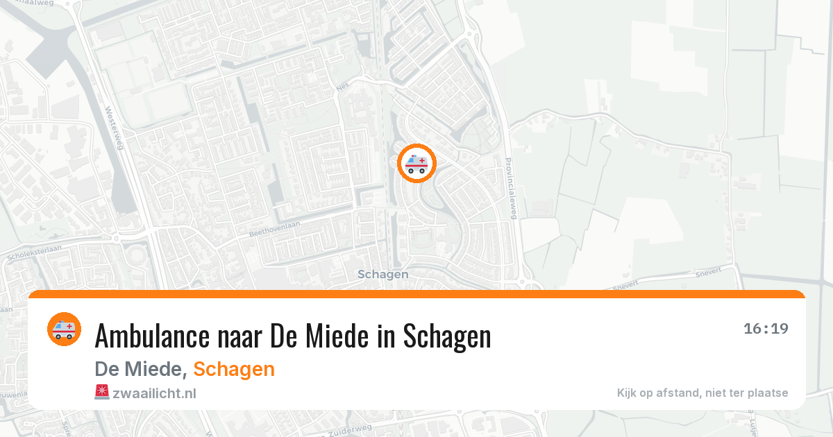 Ambulance naar De Miede in Schagen — 5 apr 2026