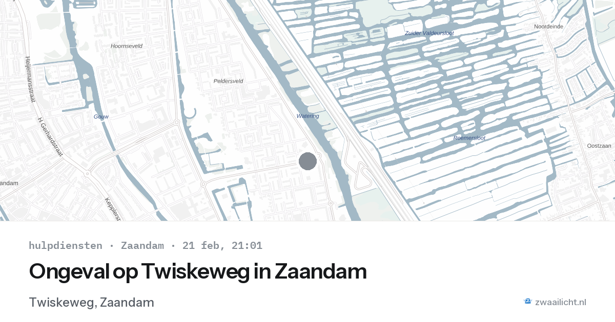 Ongeval op Twiskeweg in Zaandam — 21 feb 2026
