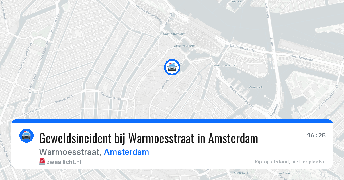 Geweldsincident bij Warmoesstraat in Amsterdam — 17 mrt 2026