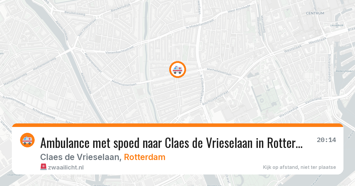Ambulance met spoed naar Claes de Vrieselaan in Rotterdam — 7 apr 2026