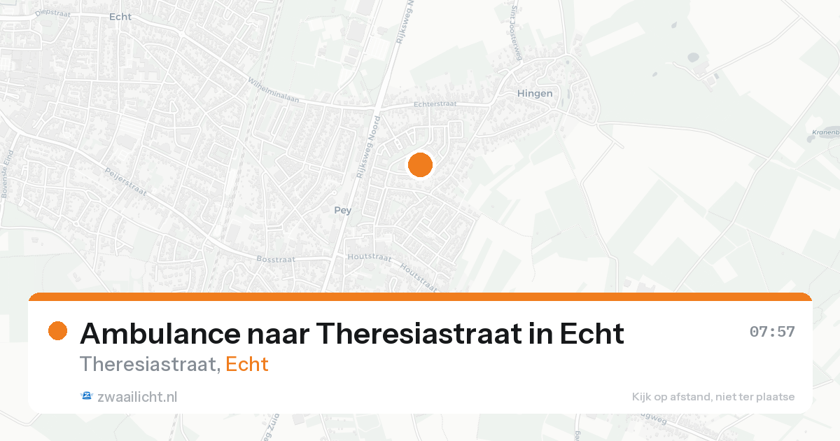 Ambulance naar Theresiastraat in Echt — 18 aug 2026