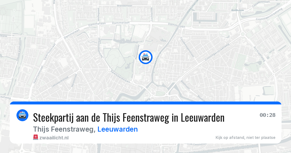 Steekpartij aan de Thijs Feenstraweg in Leeuwarden — 3 aug 2026