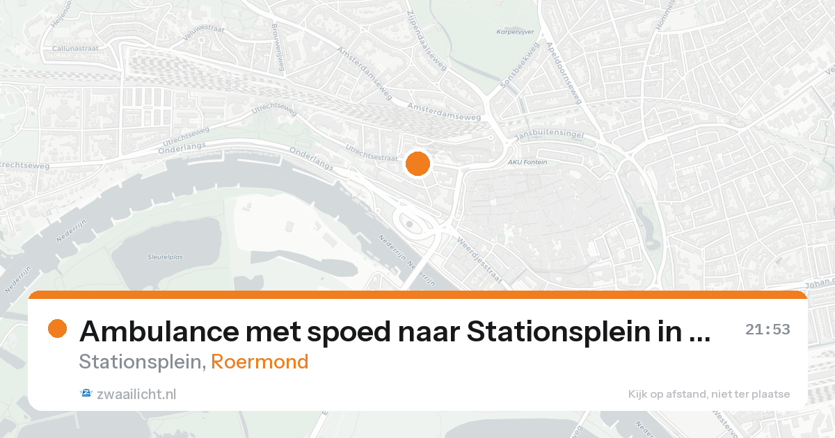 Ambulance met spoed naar Stationsplein in Roermond — 7 feb 2026