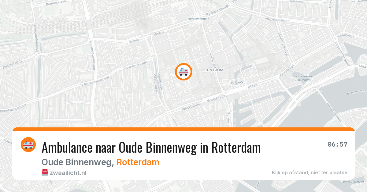 Ambulance naar Oude Binnenweg in Rotterdam — 28 jun 2026