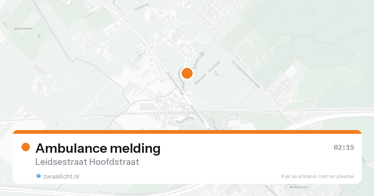 Ambulance melding — 8 feb 2026