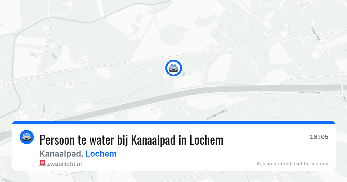 Persoon te water bij Kanaalpad in Lochem — 13 aug 2026