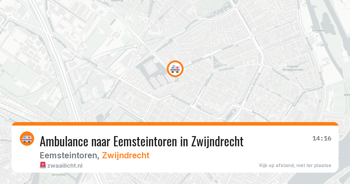 Ambulance naar Eemsteintoren in Zwijndrecht — 7 jul 2026