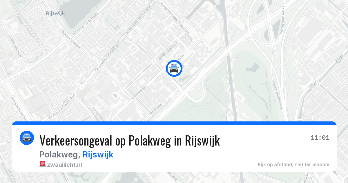 Verkeersongeval op Polakweg in Rijswijk — 29 mei 2026