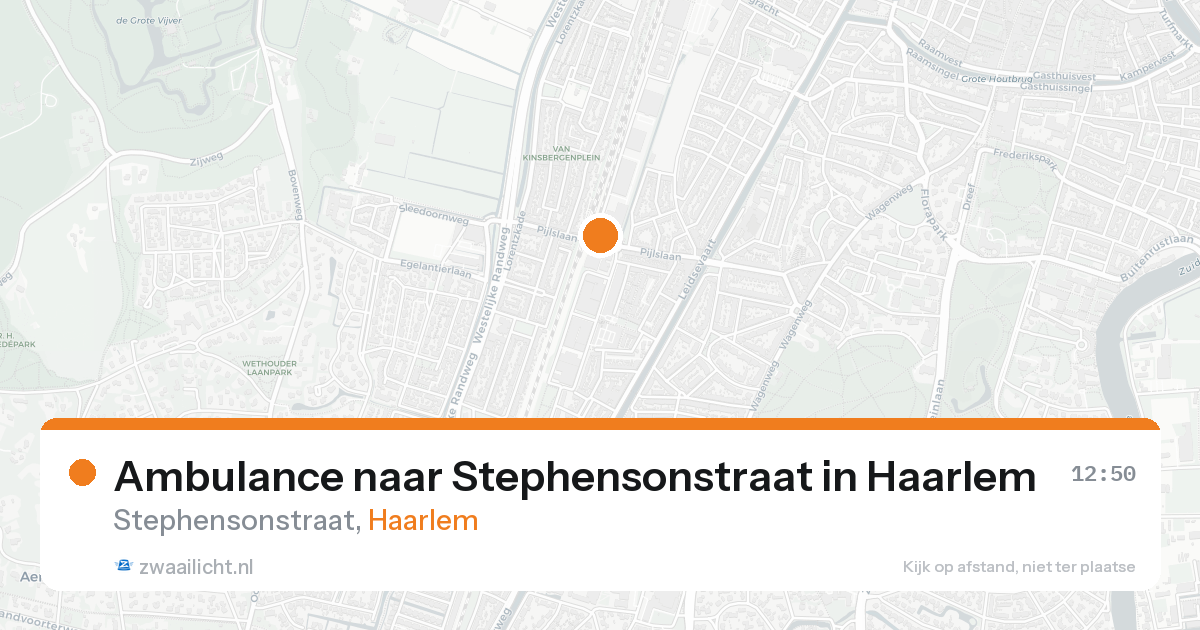 Ambulance naar Stephensonstraat in Haarlem — 15 aug 2026