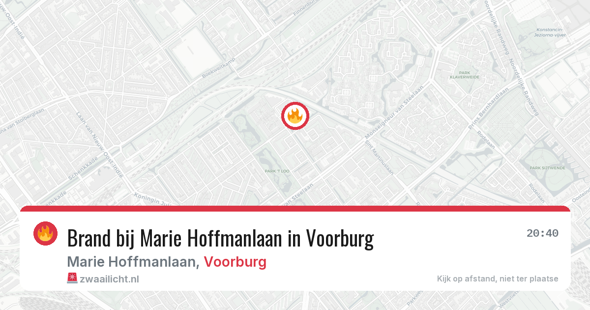Brand bij Marie Hoffmanlaan in Voorburg — 27 mei 2026