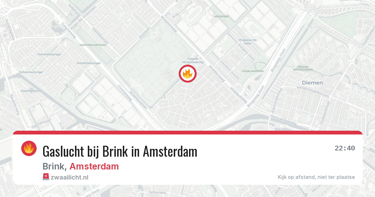 Gaslucht bij Brink in Amsterdam — 30 jun 2026