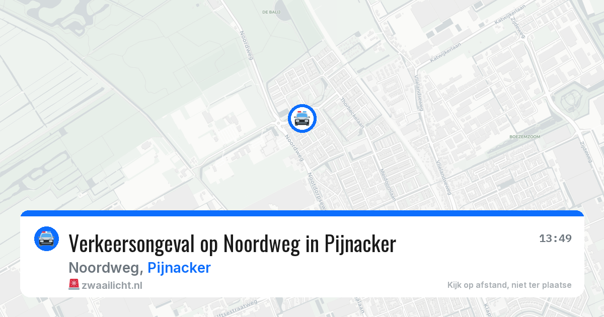 Verkeersongeval op Noordweg in Pijnacker — 16 mei 2026