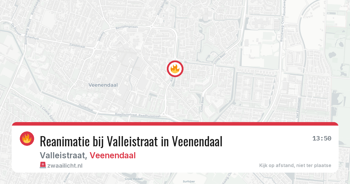 Reanimatie bij Valleistraat in Veenendaal — 4 jul 2026