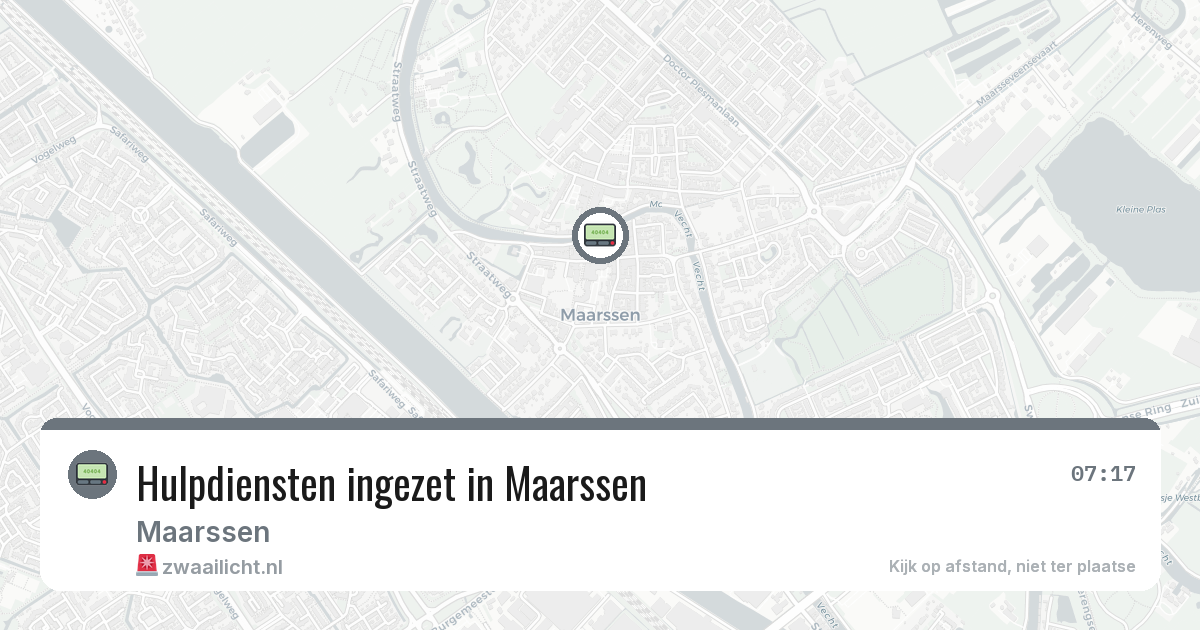 Hulpdiensten ingezet in Maarssen — 6 feb 2026 | 🚨 Zwaailicht.nl