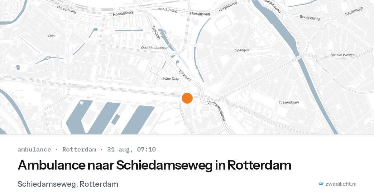 Ambulance naar Schiedamseweg in Rotterdam — 31 aug 2026
