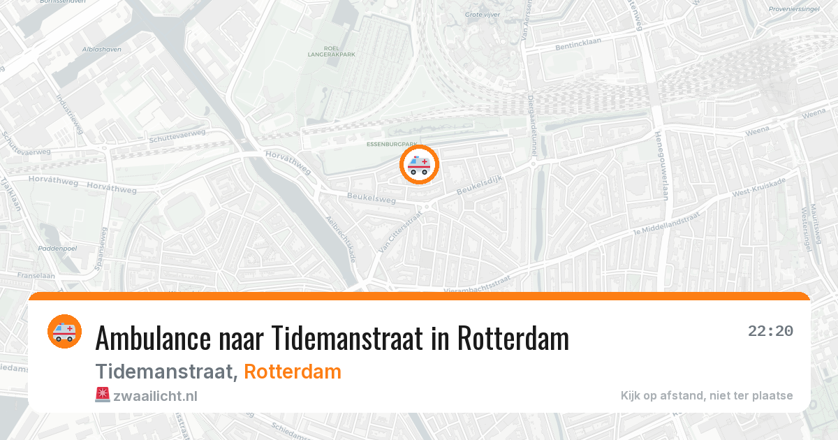 Ambulance naar Tidemanstraat in Rotterdam — 6 jul 2026