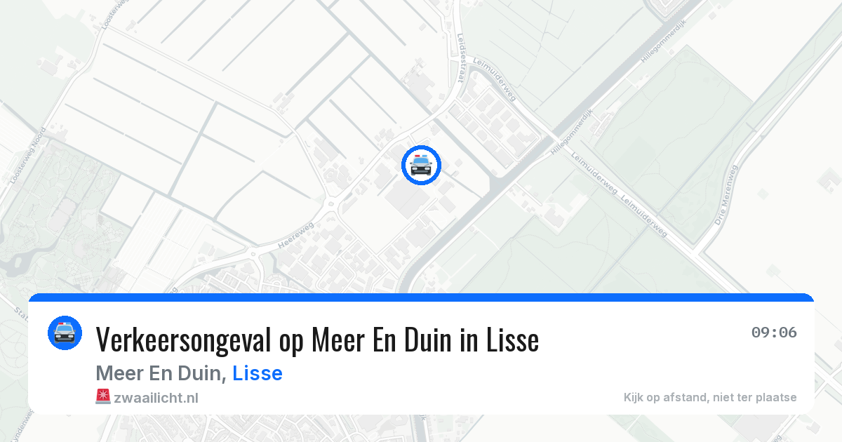 Verkeersongeval op Meer En Duin in Lisse — 24 jan 2026