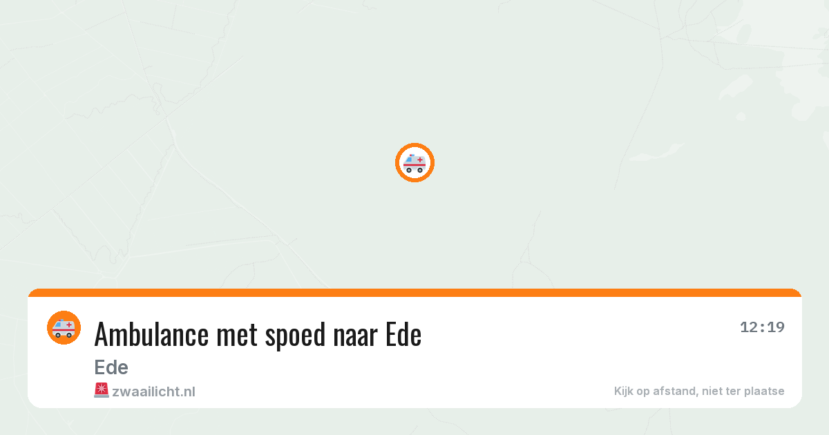 Ambulance met spoed naar Ede — 28 feb 2026 | 🚨 Zwaailicht.nl