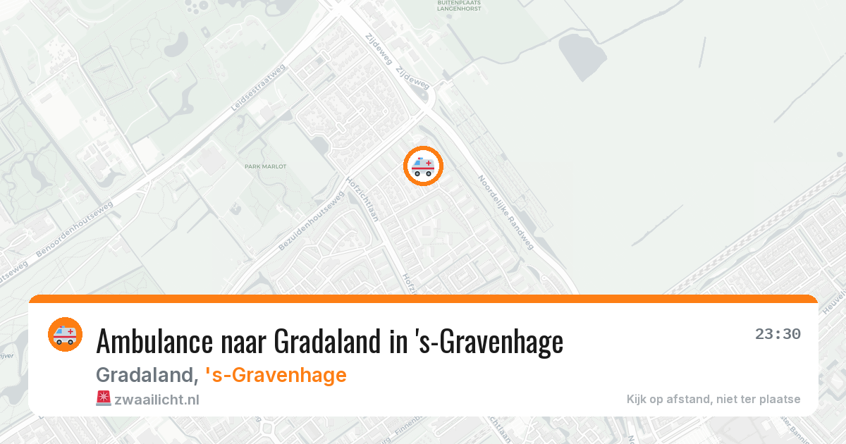 Ambulance naar Gradaland in 's-Gravenhage — 27 jul 2026