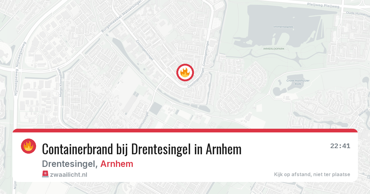 Containerbrand bij Drentesingel in Arnhem — 24 mei 2026
