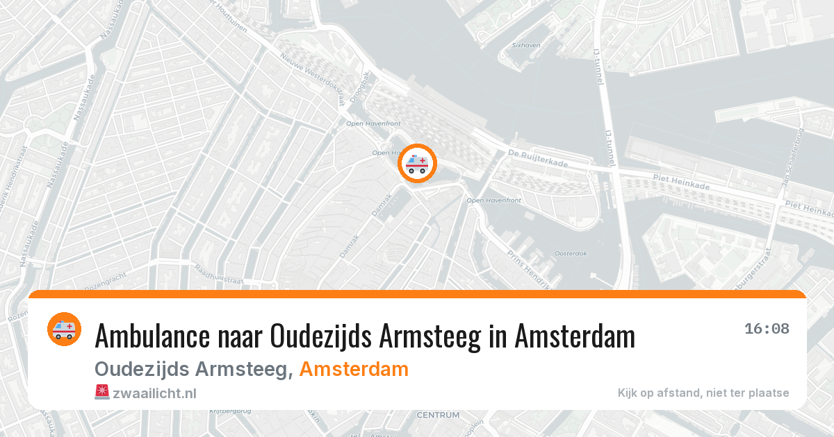 Ambulance naar Oudezijds Armsteeg in Amsterdam — 16 mrt 2026