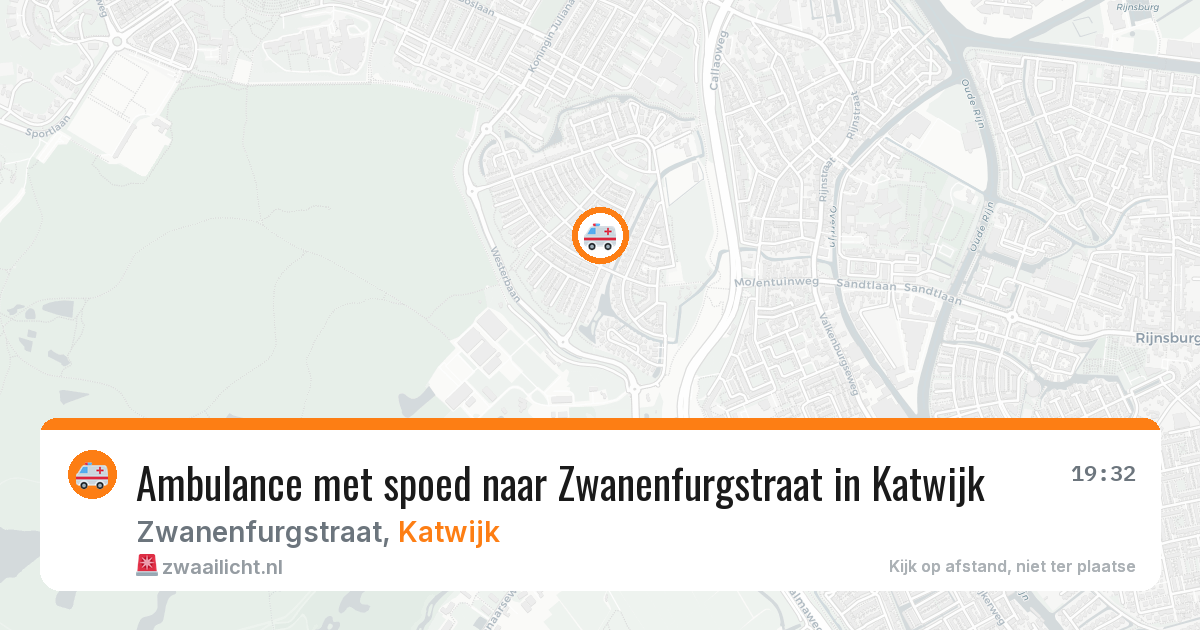 Ambulance met spoed naar Zwanenfurgstraat in Katwijk — 28 jun 2026