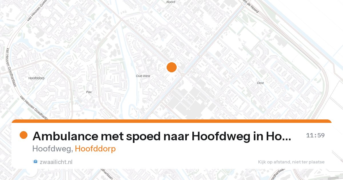 Ambulance met spoed naar Hoofdweg in Hoofddorp — 28 aug 2026
