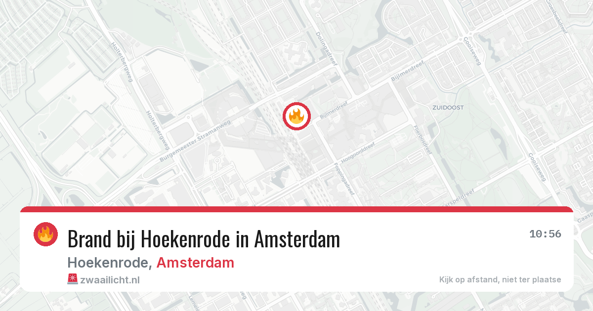 Brand bij Hoekenrode in Amsterdam — 31 mrt 2026