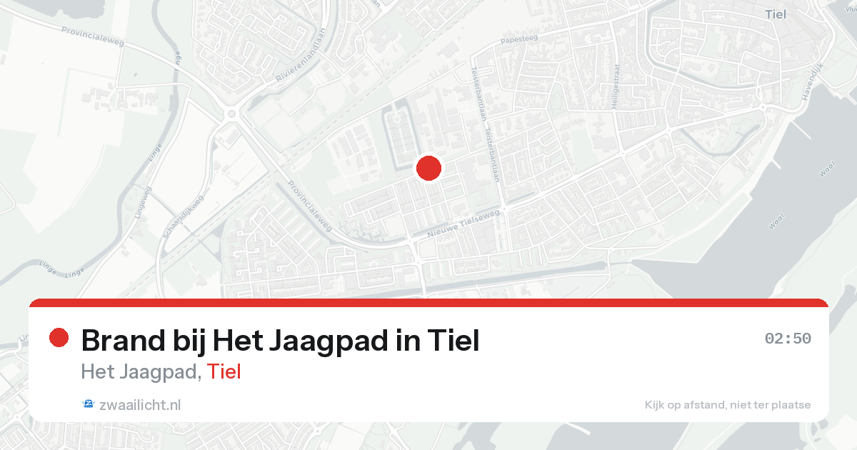 Brand bij Het Jaagpad in Tiel — 24 aug 2026