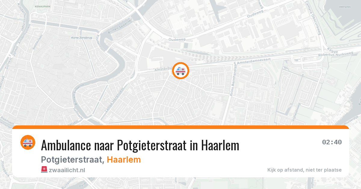Ambulance naar Potgieterstraat in Haarlem — 3 aug 2026
