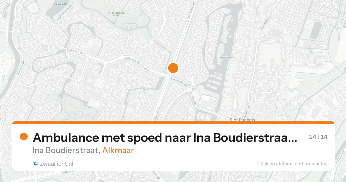 Ambulance met spoed naar Ina Boudierstraat in Alkmaar — 24 aug 2026