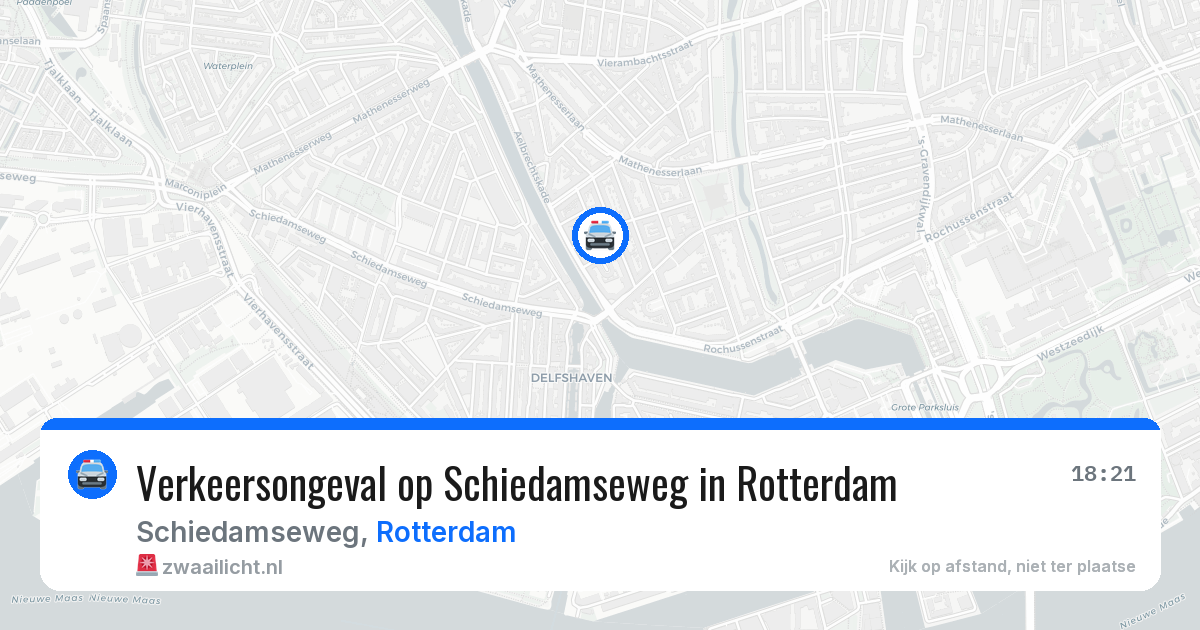 Verkeersongeval op Schiedamseweg in Rotterdam — 19 mrt 2026