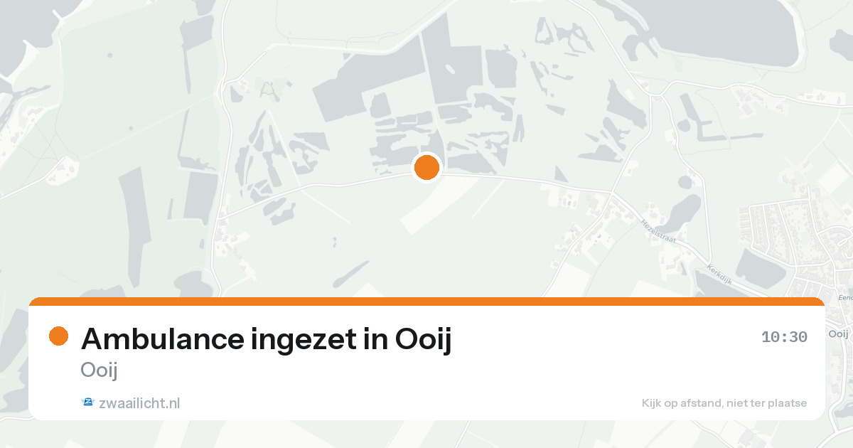 Ambulance ingezet in Ooij — 12 aug 2026